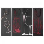 3308 4 Asst Black Bottle Bags