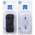 839236  White, Black Elastic 2.5M x 2cm