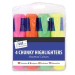 4075  Chunky Hi-Lighters 4 Pack Asst.Cols.