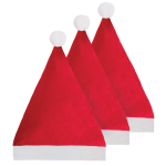 8897  3 Pack Santa Hats