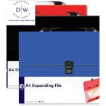 EGP/4 10 Pocket Expanding File 3 Ass Colours