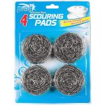 DZT1009A Stainless Steel Scouring Pads 4 Pack