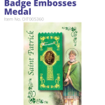 8512 St Patrick Day Embosses Medal