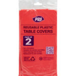 94/303 Red Plastic Table Cloth 2PK