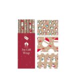 X91611A Xmas Kraft Gift Wrap Kids